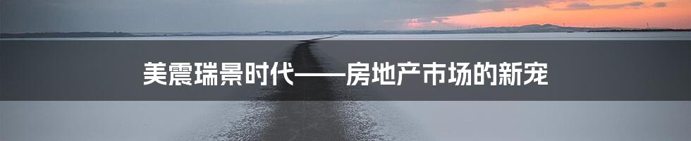 美震瑞景时代——房地产市场的新宠