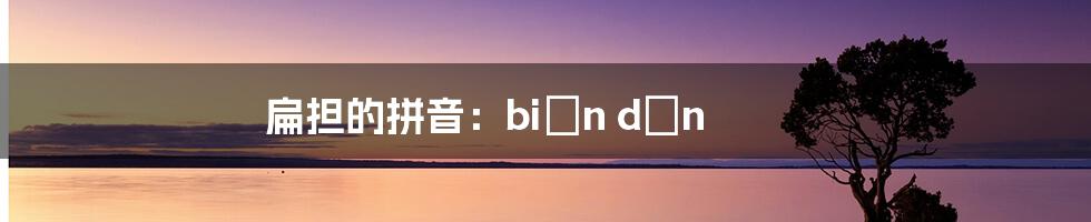 扁担的拼音：biǎn dàn