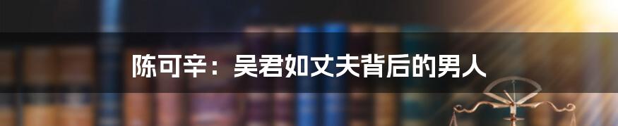 陈可辛:吴君如丈夫背后的男人