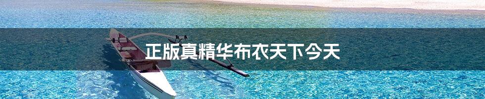 正版真精华布衣天下今天