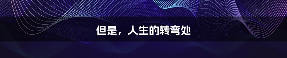 但是,人生的转弯处