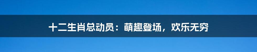 十二生肖总动员：萌趣登场，欢乐无穷