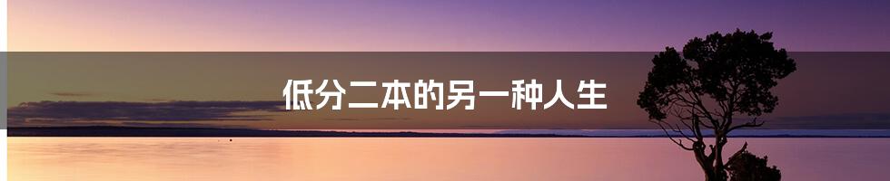 低分二本的另一种人生