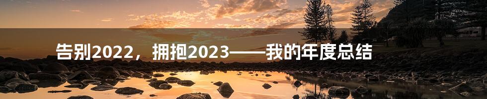 告别2022，拥抱2023——我的年度总结