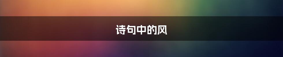 诗句中的风