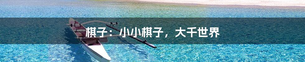 棋子：小小棋子，大千世界
