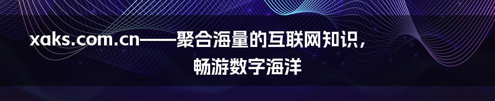 xaks.com.cn——聚合海量的互联网知识，畅游数字海洋