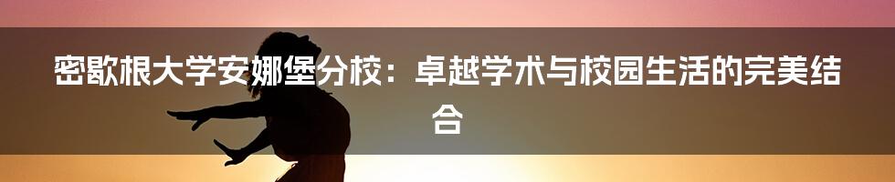 密歇根大学安娜堡分校：卓越学术与校园生活的完美结合