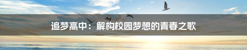 追梦高中：解构校园梦想的青春之歌