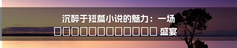 沉醉于短篇小说的魅力：一场 литературное 盛宴