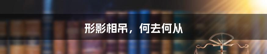 形影相吊，何去何从