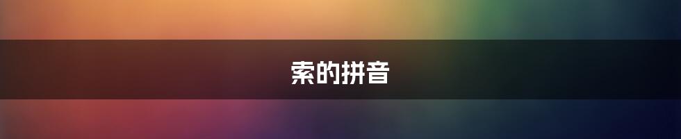 索的拼音