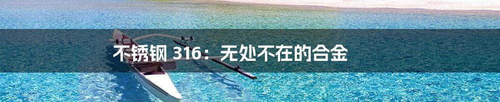不锈钢 316:无处不在的合金