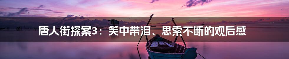 唐人街探案3：笑中带泪、思索不断的观后感