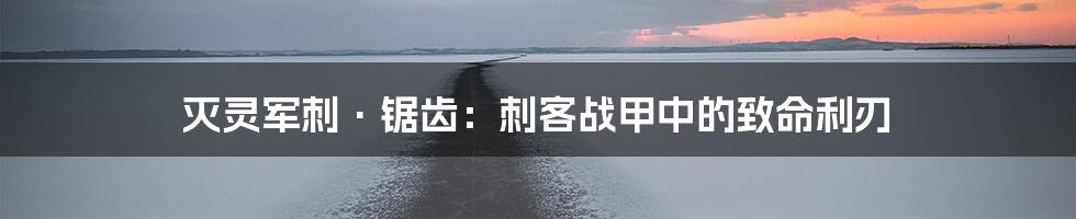 灭灵军刺·锯齿:刺客战甲中的致命利刃