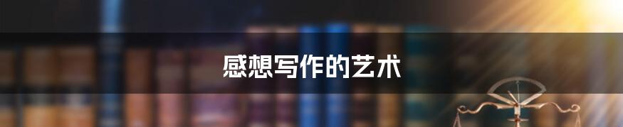 感想写作的艺术