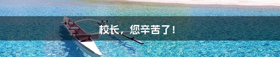 校长，您辛苦了！