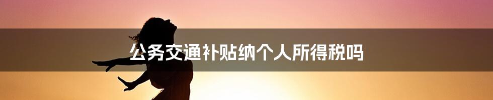 公务交通补贴纳个人所得税吗