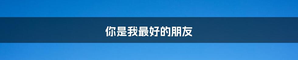 你是我最好的朋友