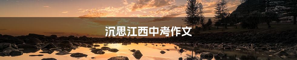 沉思江西中考作文