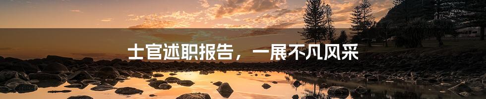 士官述职报告，一展不凡风采