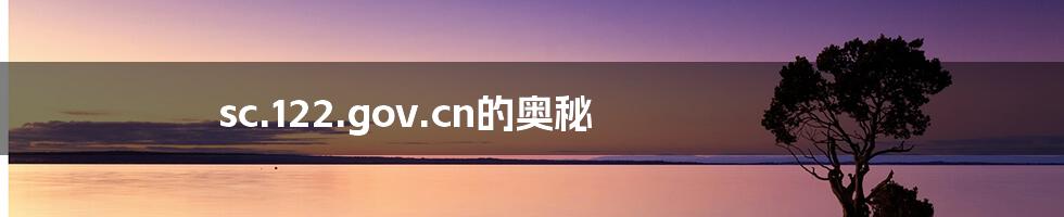 sc.122.gov.cn的奥秘