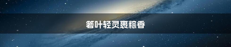 箬叶轻灵裹粽香