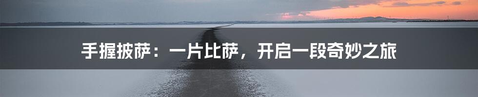 手握披萨：一片比萨，开启一段奇妙之旅