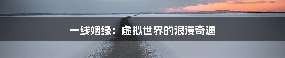 一线姻缘：虚拟世界的浪漫奇遇