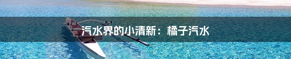 汽水界的小清新：橘子汽水