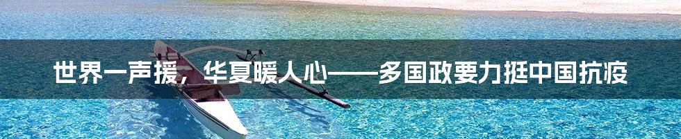 世界一声援,华夏暖人心——多国政要力挺中国抗疫