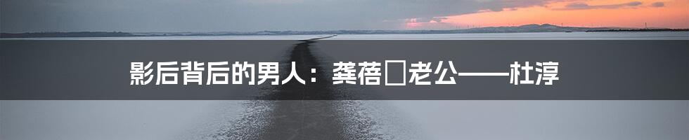 影后背后的男人:龚蓓苾老公——杜淳