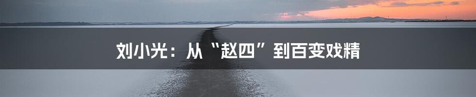 刘小光:从“赵四”到百变戏精