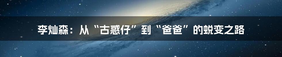 李灿森：从“古惑仔”到“爸爸”的蜕变之路