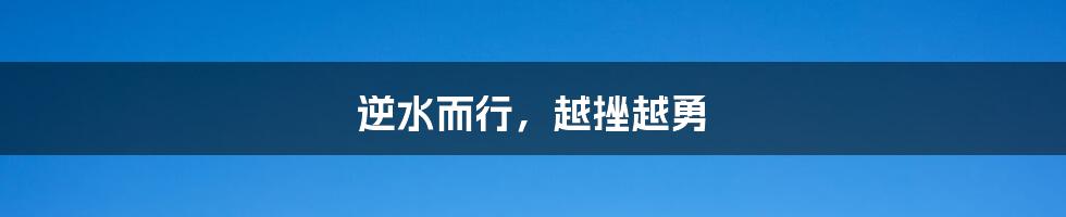 逆水而行,越挫越勇