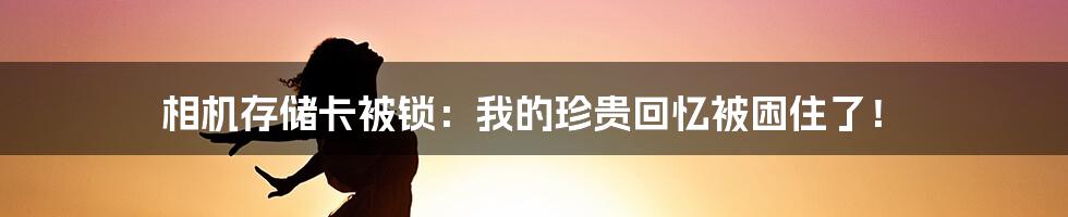 相机存储卡被锁:我的珍贵回忆被困住了!