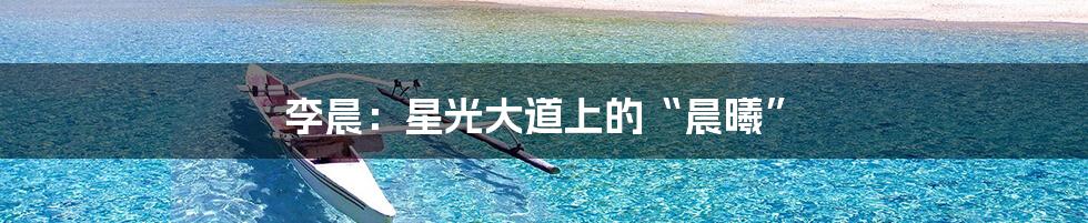 李晨:星光大道上的“晨曦”