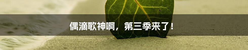 偶滴歌神啊，第三季来了！