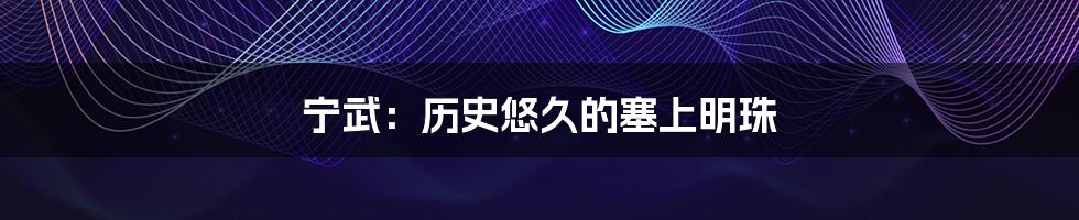 宁武:历史悠久的塞上明珠