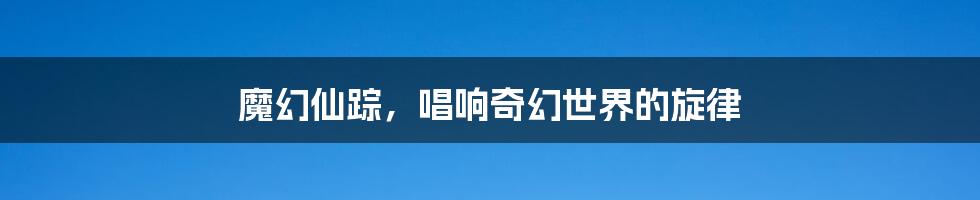 魔幻仙踪,唱响奇幻世界的旋律