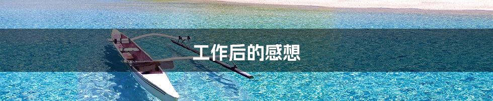 工作后的感想