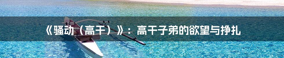 《骚动(高干)》:高干子弟的欲望与挣扎