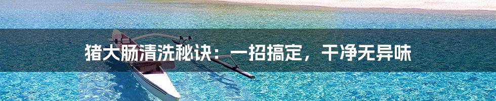 猪大肠清洗秘诀:一招搞定,干净无异味