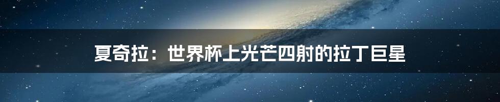 夏奇拉:世界杯上光芒四射的拉丁巨星