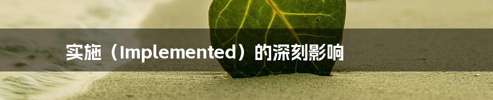 实施（Implemented）的深刻影响