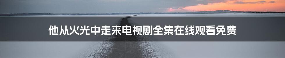 他从火光中走来电视剧全集在线观看免费