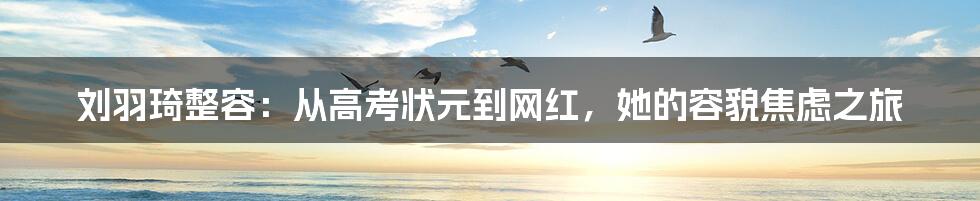 刘羽琦整容：从高考状元到网红，她的容貌焦虑之旅