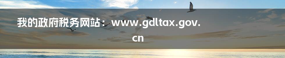 我的政府税务网站:www.gdltax.gov.cn
