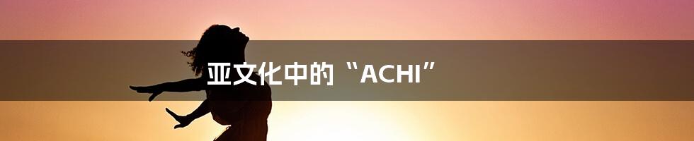 亚文化中的“ACHI”
