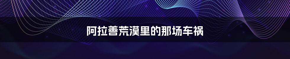 阿拉善荒漠里的那场车祸